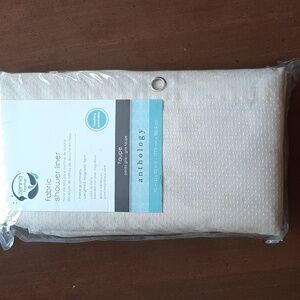 Zenna Home Taupe Fabric Washable Shower Liner